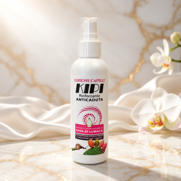 Lozione KIPI su marmo e orchidee lozione rinforzante capelli alla bava di lumaca