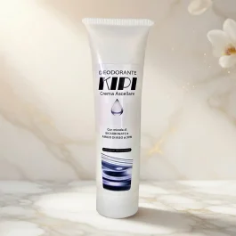 Deodorante in crema Kipi: protezione efficace e naturale per pelli sensibili, senza alcool e sali di alluminio.
