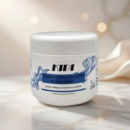 Scrub cuoio capelluto Kipi: trattamento esfoliante e purificante per liberare la cute dalle impurità e stimolare la crescita.
