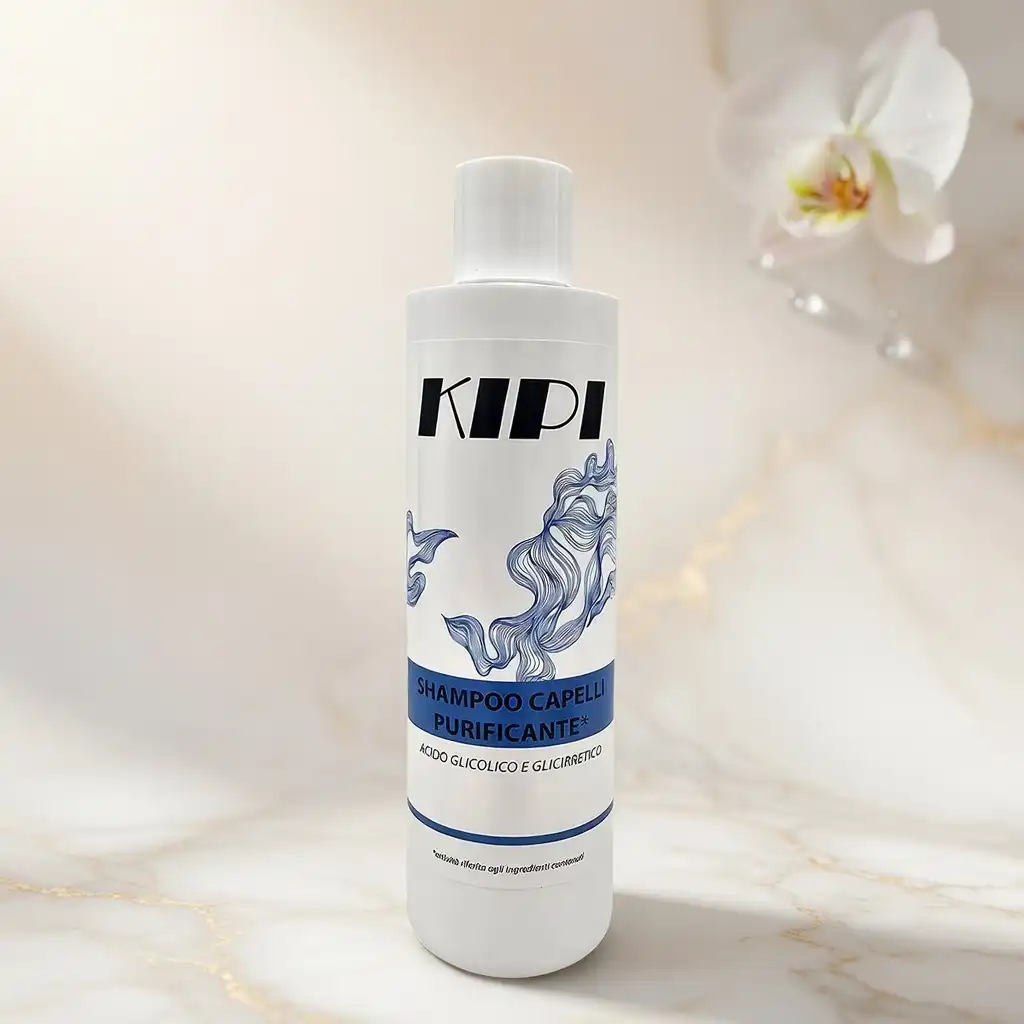 Shampoo purificante Kipi per capelli grassi: deterge delicatamente donando freschezza e leggerezza duratura.