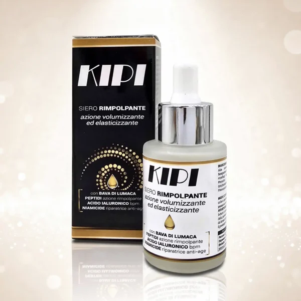 Siero viso rimpolpante Kipi: concentrato anti-età con effetto filler per distendere le rughe e idratare