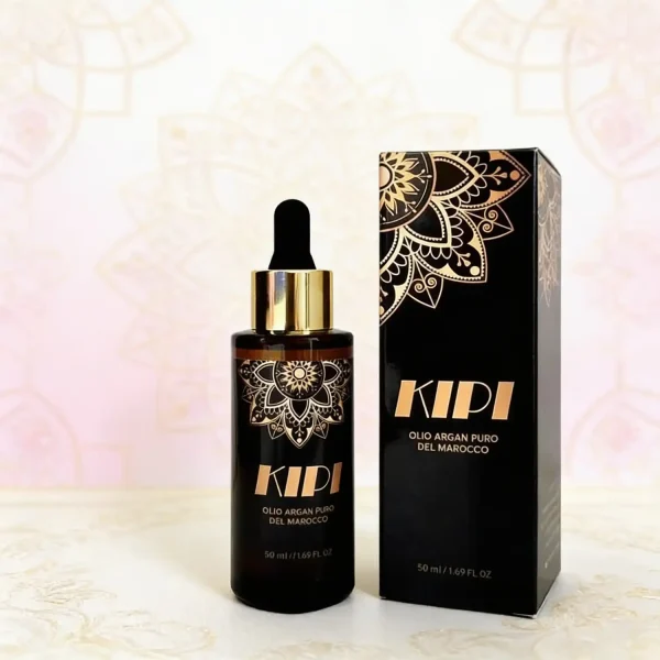 Olio di Argan 100% puro del Marocco Kipi Makeup: estratto a freddo per viso, corpo e capelli