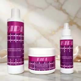Kit Color Protection Kipi - Brillantezza e Tenuta Kit Kipi Color Protection: trattamento professionale per capelli colorati, decolorati e con riflessi