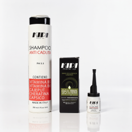 Kit Anticaduta Kipi - Trattamento Professionale Kit completo trattamento anticaduta capelli Kipi con shampoo e lozione stimolante