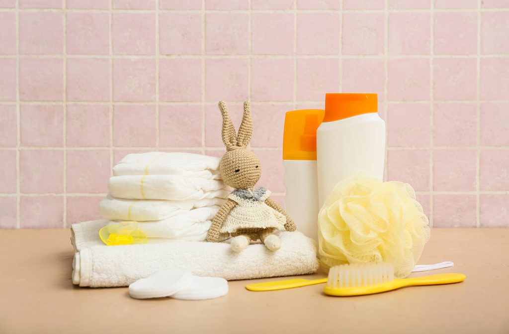 Prodotti igienici sicuri per il bagnetto del bimbo